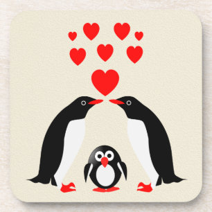 Dessous-de-verre Famille Penguins