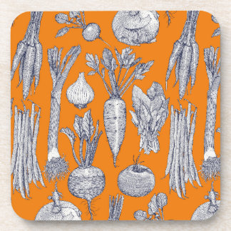 Dessous-de-verre farmer's market vegetables navy blue satsuma