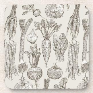 Dessous-de-verre farmer's market vegetables tea strong white