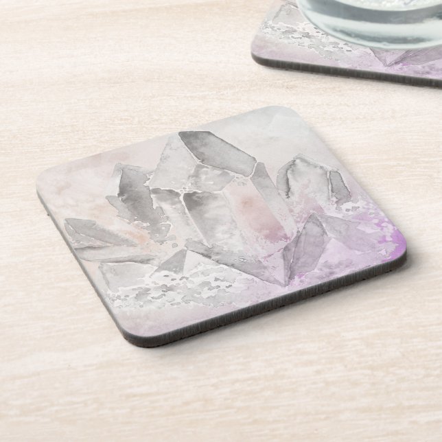 Dessous-de-verre *~* Faux Amethyst Chakra Crystal Energy Healing (Côté gauche)