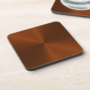 Dessous-de-verre Faux Brûlé Orange Revêtement Métallique