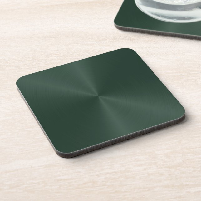 Dessous-de-verre Faux Dark Green Metallic Look (Côté gauche)