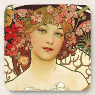 Dessous-de-verre Femme 1897 de Champagne - F. Champenois Imprimeur