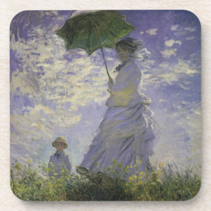 Dessous-de-verre Femme avec parasol par Claude Monet, Art Vintage