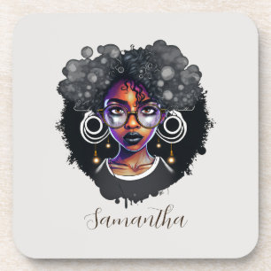 Dessous-de-verre Femme Goth Afro