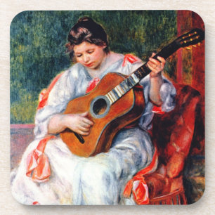 Dessous-de-verre Femme jouant de la guitare de Pierre Renoir