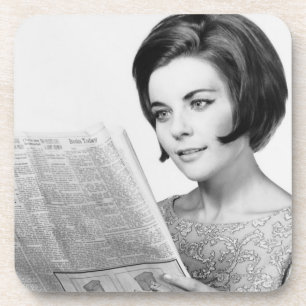 Dessous-de-verre Femme Newpaper de lecture