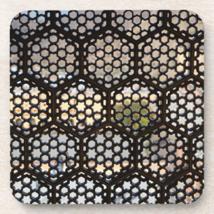 Dessous-de-verre Fenêtre à treillis géométrique, Inde