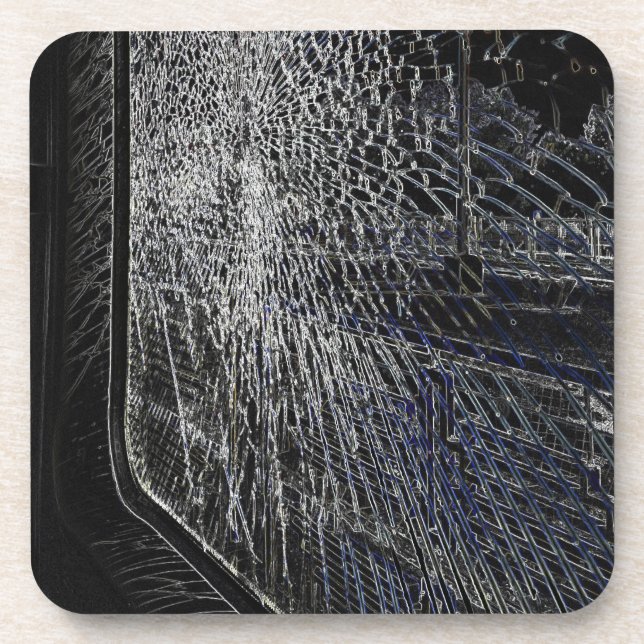 Dessous-de-verre fenêtre du train cassé (Devant)