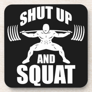 Dessous-de-verre Fermer Et Squat - Motivation De L'Entraînement