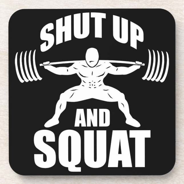Dessous-de-verre Fermer Et Squat - Motivation De L'Entraînement (Devant)
