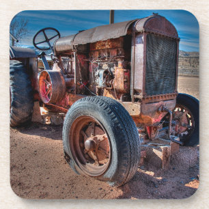 Dessous-de-verre Fermes Tracteur d'antiquité rouillé