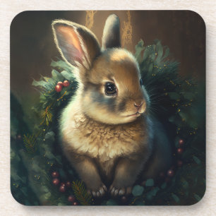 Dessous-de-verre Festive Bunny Vacances d'hiver/Dessous de verre de