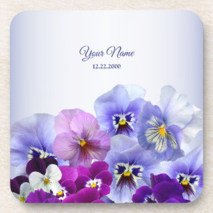 Dessous-de-verre Fête de mariage rustique floral de pensée de lilas