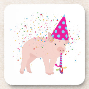 Dessous-de-verre Fête de porc - Animaux ayant une fête