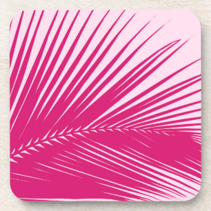 Dessous-de-verre Feuille de palme - rose magenta
