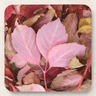 Dessous de verre Feuille rouge