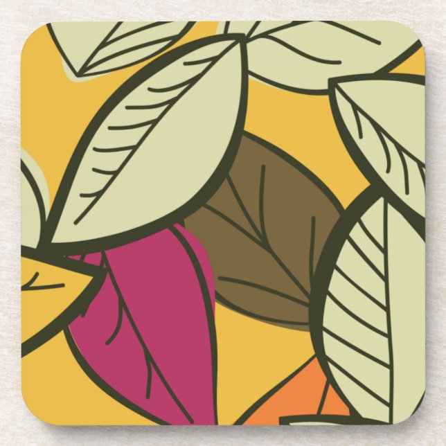Dessous-de-verre Feuilles d'automne artistiques (Devant)