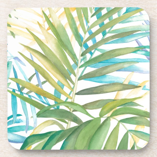 Dessous-de-verre Feuilles de palmiers tropicaux (Devant)