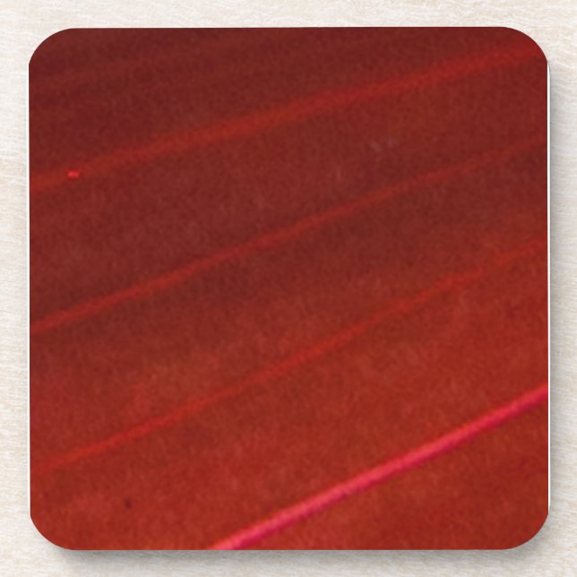Dessous-de-verre Feuilles rouges variées hawaïennes 4 (Devant)