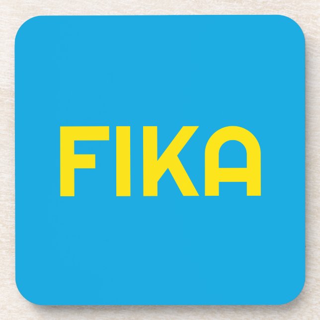 Dessous-de-verre FIKA Bold Jaune et bleu (Devant)