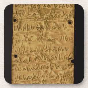 Dessous-de-verre Fine couche d'or avec l'inscription phénicienne,