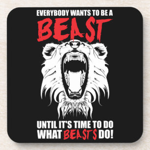Dessous-de-verre Fitness fitness Motivation de gym - Bête