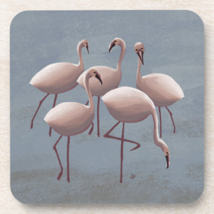 Dessous-de-verre Flamants roses roses du Serengeti Safari africai