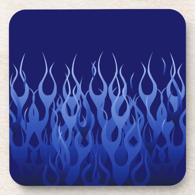 Dessous-de-verre Flammes cool Blue Racing (Devant)