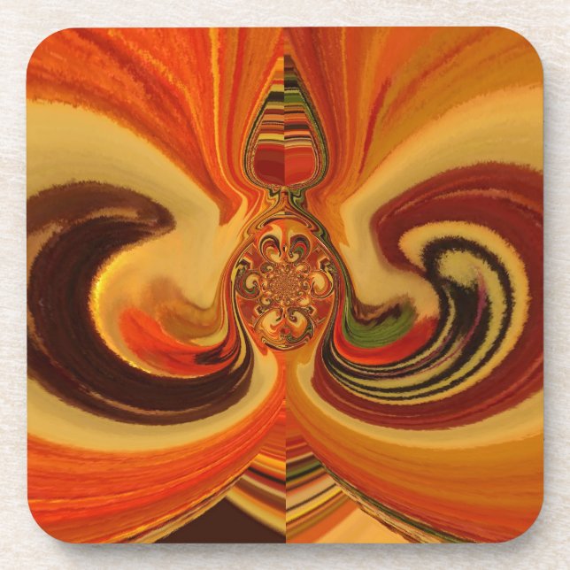 Dessous-de-verre Flèches Abstraites avec Teardrop Center Art Print (Devant)