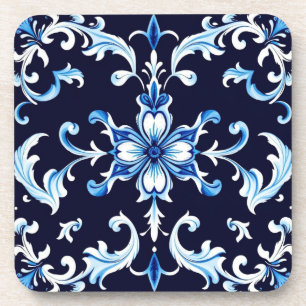 dessous de verre fleur azurée