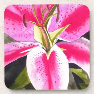 Dessous-de-verre Fleur d'aquarelle de la pop art Tenerife