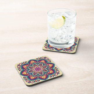 Dessous-de-verre Fleur d'art populaire Boho
