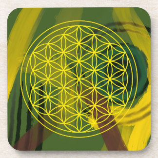 Dessous-de-verre fleur de vie, chakra, magnétisme, zen,