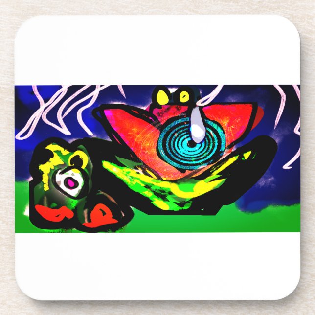 Dessous-de-verre Fleur et grenouille du printemps (Devant)