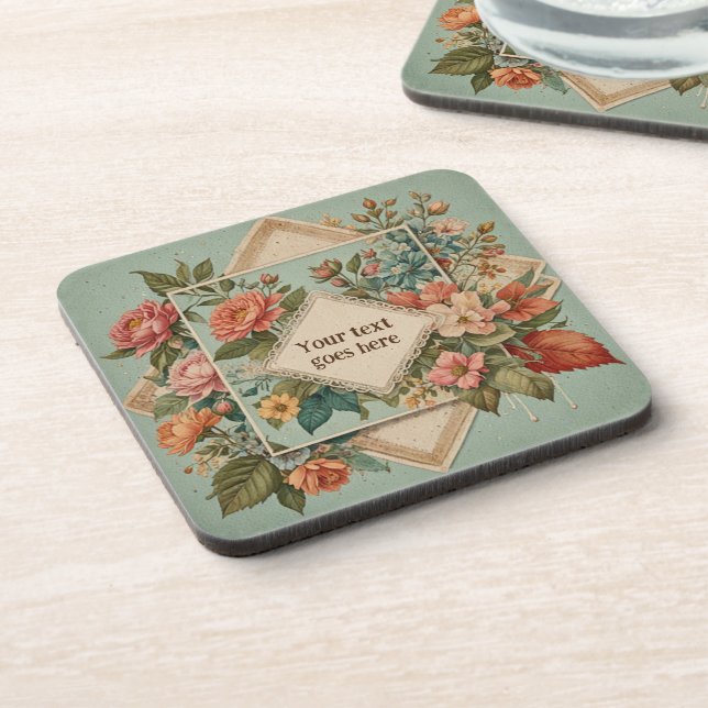 Dessous-de-verre Fleur modifiable (Côté gauche)