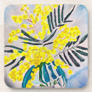 Dessous-de-verre Fleur native australienne de Wattle jaune