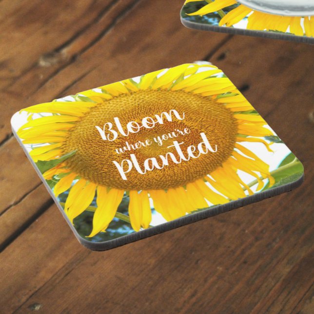 Dessous-de-verre Fleur où vous êtes planté Tournesol Jaune (In Situ)