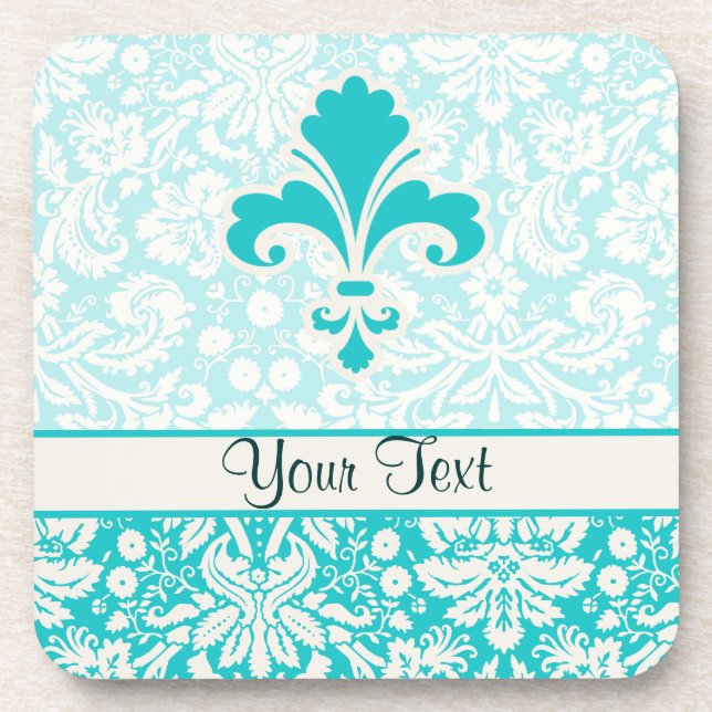 Dessous-de-verre Fleur turquoise de lis (Devant)