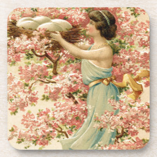 Dessous-de-verre fleurs de foi de Pâques roses Cerisier Fleur Nest