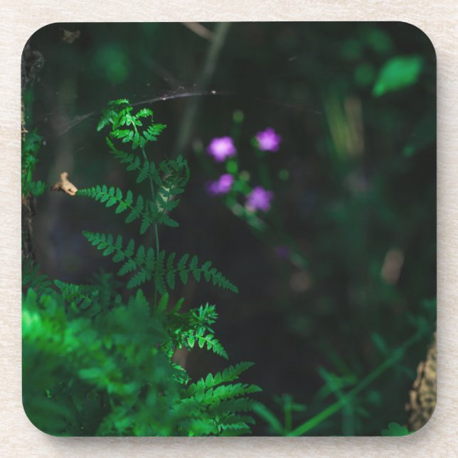 Dessous-de-verre Fleurs de forêts sauvages pourpres (Devant)