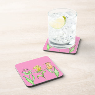 Dessous-de-verre Fleurs de printemps Pastel