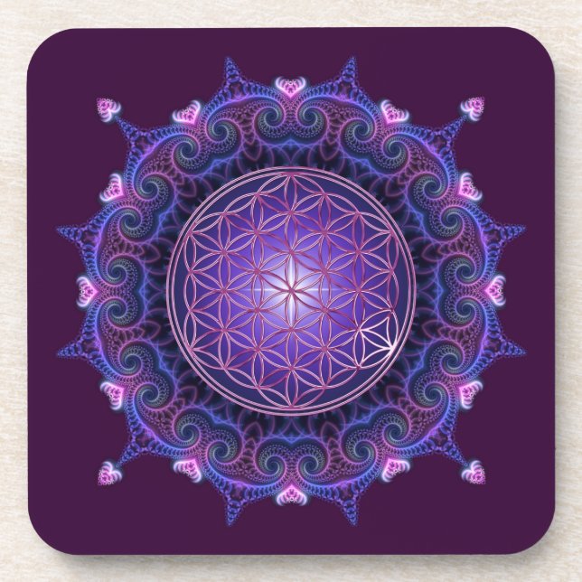 Dessous-de-verre FLEURS DE VIE / Blume des Lebens - Mandala I (Devant)