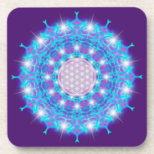 Dessous-de-verre FLEURS DE VIE/Blume des Lebens Stars Mandala