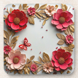 Dessous-de-verre Fleurs en papier artistiques