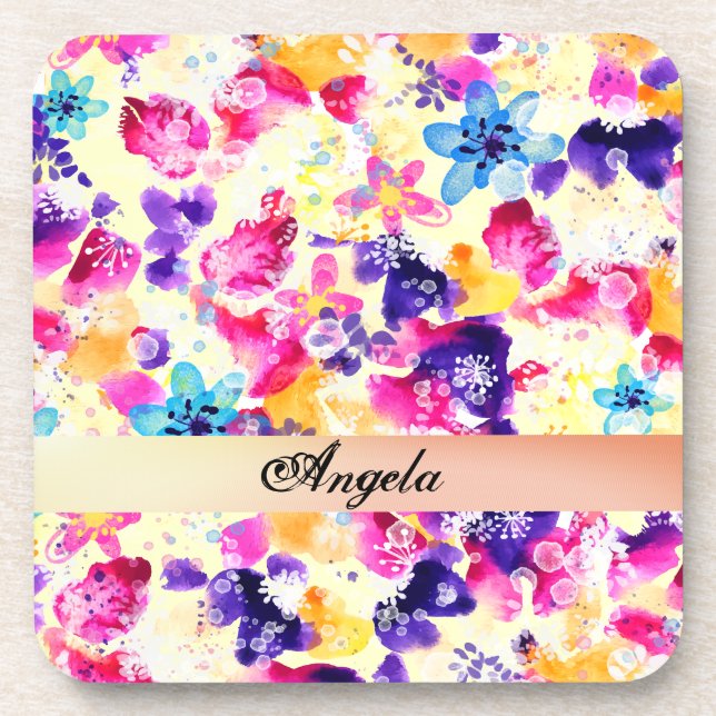 Dessous-de-verre Fleurs fleurs sauvages de chabby Meadow (Devant)