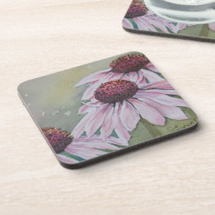 Dessous de verre FLEURS JOURNAUX ROSES