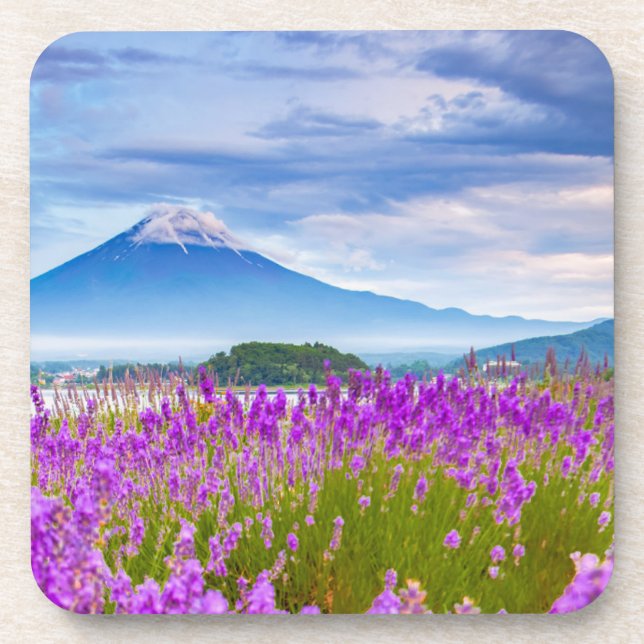Dessous-de-verre Fleurs | Mont Fugi Japon (Devant)