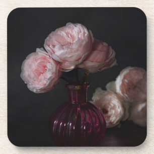 Dessous-de-verre Fleurs   Pale Pink Peonies dans Vase