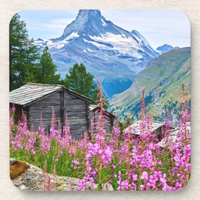 Dessous-de-verre Fleurs | Summer Matterhorn Suisse (Devant)